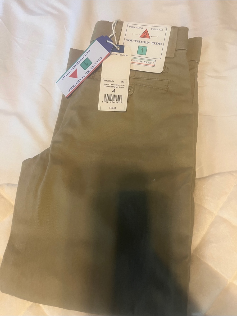 Southern Tide Kids Olive Green Casual Chinos